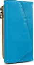 Clutch Wallet with Wristlet and Crossbody Strap for Smartphones or Phablets up to 5.7 Inch - Carrying Case - Frustration-Free Packaging - Light Bl...