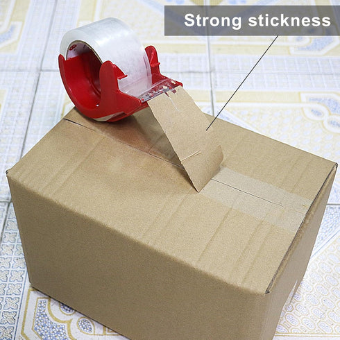 BOMEI PACK Heavy Duty Clear Packing Tape,2 Rolls with refillable Dispenser,Noiseless Packaging Tape 1.88 Inches x 55 Yards,Industrial Grade Boxes ...