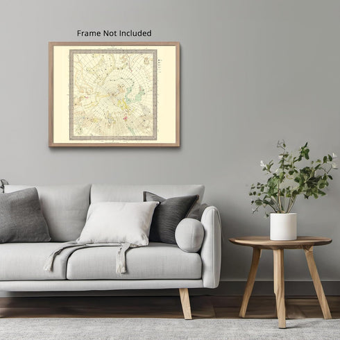 Posterizer 1 pcs-1830 celestial maps by SDUK-constellations-Astrology & Zodiac Art-Astronomy & Celestial Art-Gift for Steampunk and Astrology Love...