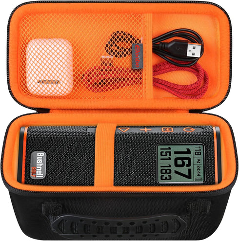 Carrying Case for Bushnell Wingman View GPS Golf Speaker, Golf Bluetooth Speaker Travel Bag Storage Holder, Extra Mesh Pocket Fits USB Charging Ca...