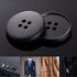 100pcs 1 Inch 25mm Black Resin Buttons Sewing Flatback Buttons Round Shape 4 Holes Craft Buttons for DIY Decoration Clothes Arts Crafts...