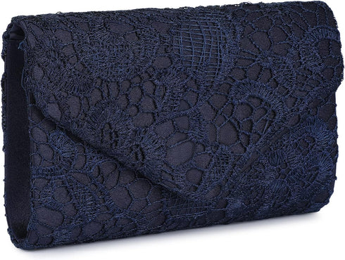 UBORSE Women's Elegant Floral Lace Evening Clutch Envelope Prom Handbag Wedding Purse...
