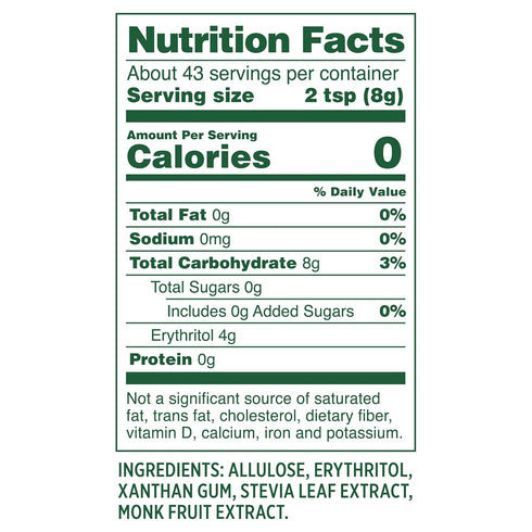 Whole Earth Sweetener Co. Allulose Baking Blend, Granulated, Plant-Based Sugar Alternative, 12 Ounces, 0.75 Pound (Pack of 1)...