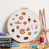 Lukinbox 4 Pack Embroidery Kit for Beginners, Hand Cross Stitch Kits for Adults, DIY Fabric Embroidery Starter Kits with Fruit Flower Patterns, 2 ...