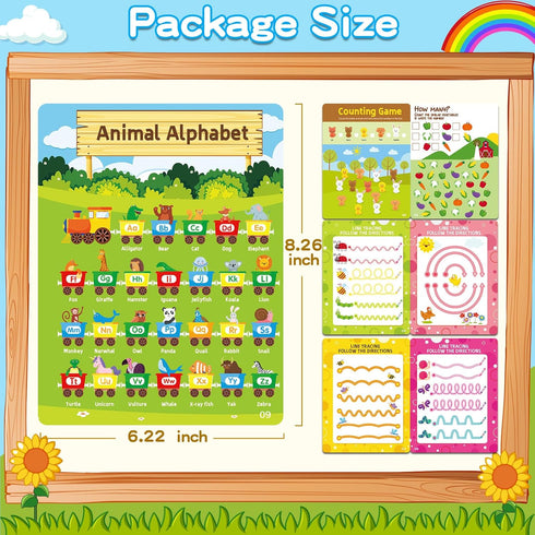 Preschool Learning Activities, 62 Pages Educational Workbook for Kids, Handwriting Practice, Montessori Toys, Autism Materials, Alphabet Learning,...