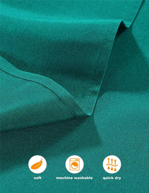 Green Cloth Napkins 1-Dozen, Solid Washable Fabric Napkins Set of 12, Perfect for Weddings, Parties, Holiday Dinner (17 x 17-Inch, Hunter Green)...