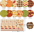 Whaline 24Pcs Fall Pattern Paper with Stickers 12 Design Double-Sided Autumn Scrapbook Specialty Paper Fall Leaves Craft Paper Folded Flat for DIY...