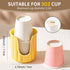 Kid Ceramic Bathroom Cup Dispenser with Stylish Vertical Stripes - Dixiee Cup Dispenser & Mouthwash Cup Holder Holds 3oz Paper Cups for Rinsing Cu...