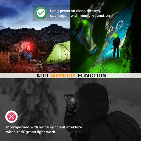 EverBrite Headlamp, 2 Pack Kids Headlamp with Red Light and Memory Function, Head Lamp for Adults and Kids with 5 Modes, Bright Headlamps for Camp...