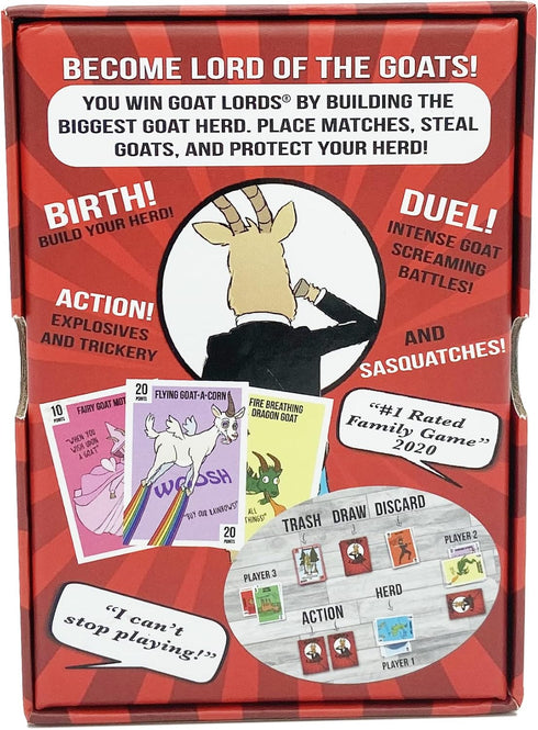 Goat Lords - Most Addicting Card Game for Adults, Teens, Kids (Boy and Girl) Ages 7 and Up. Family Board Games, Fun Game, Card Games for Families ...