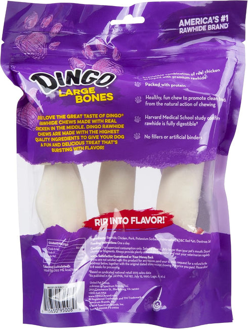 Dingo Rawhide Bone, Large, 3-Count...
