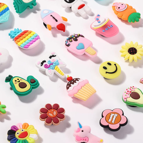 Mr. Pen- Different Charms, 60 Pack, PVC Random Different Charms, Decoration Charms for Decoration, Charm, Cute Charms, Charms Bulk, Charms Pack, R...
