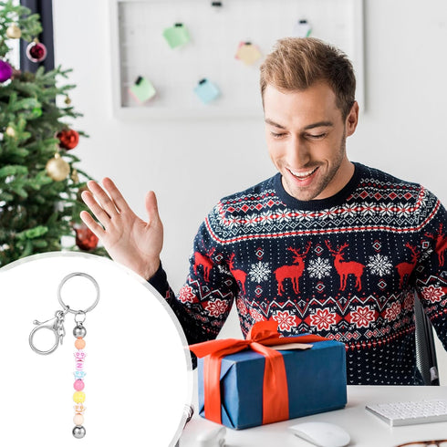 20 Pcs Beadable Keychain Bars,Blank DIY Keychains for Beads,Keychain Making Supplies Kit,Metal Beaded Keychain for Women Men Pendant Jewelry Craft...