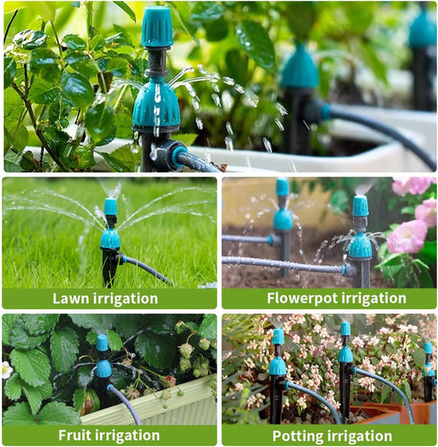 URANT Micro Spray Spray Sprinkler Sprinkler for 1/4 Inch Drip Irrigation Pipe,15 Adjustable 360-degree Water Dropper for Balcony,Garden Watering S...