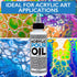 IMPRESA Acrylic Pouring Oil - 100% Silicone - Ideal Silicone Lubricant for Art Applications - Large 4 Ounces (Includes Pipette) - Made in The USA...