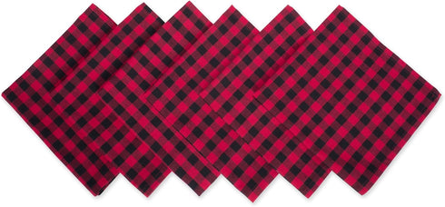 DII Cotton Napkin Set Machine Washable Everyday Basic, Napkin Set, 20x20, Little Buffalo 6 Piece...