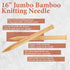 JubileeYarn Jumbo Birch Knitting Needles - US 19 (15mm) - 16" Long - 1 Pair...