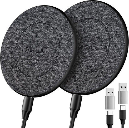 NewQ Wireless Charger, 15W Max Wireless Charging Pad for iPhone 15 14 13 12 11 X 8 Mini/SE/Pro/Max/Plus, Samsung Galaxy S23/S22/S21/S20/S10/S9/S8/...