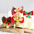 20 Pcs Christmas Mini Bow with Bells, 4 Styles - Traditional, Rustic, Whimsical, Minimalist - Red, Green, Gold - Christmas Ornaments...
