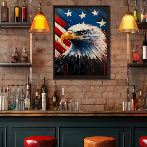 Gabbana American Flag Eagle Diamond Painting Kits for Adults, Full Round Diamond Art Kits 5D Patriotic Diamond Art, Personalized Gifts for Family ...