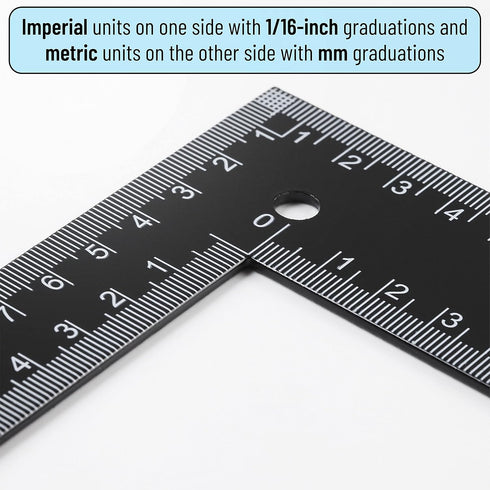 Mr. Pen- Carpenter Square, Framing Square, 8 inch x 12 inch, Carpenters Square, Right Angle Ruler, Framing Tools, L Shape Ruler, Metal Square, Ste...