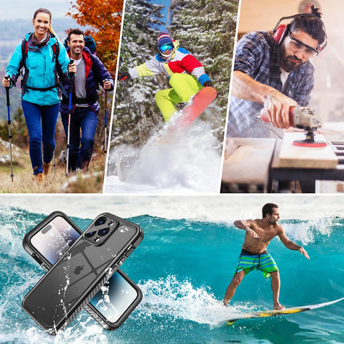 iPhone 14 Pro Max Case,IP68 Waterproof Case for iPhone 14 Pro Max Underwater Full Sealed Cover Snowproof Shockproof Dirtproof iPhone 14 Pro Max Ca...
