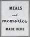 Posterizer 1 pcs-Kitchen Print-Funny Quotes-meals and memories made here-Kitchen & Bar Art-Comedy Art-Art Poster Print for Home, Office, Store, Ba...