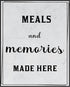 Posterizer 1 pcs-Kitchen Print-Funny Quotes-meals and memories made here-Kitchen & Bar Art-Comedy Art-Art Poster Print for Home, Office, Store, Ba...