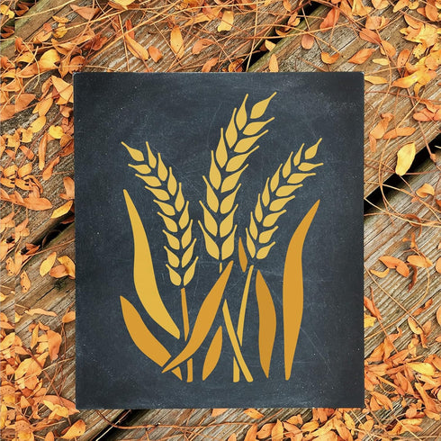 FINGERINSPIRE Wheat Stencil 11.7x8.3 inch Wheat Stalk Stencil Plastic Wheat Painting Stencil Reusable Wheat Pattern Stencils for Painting on Wood,...