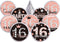 Zonon 504 Pieces Sweet 16 Birthday Party Favors Stickers Mini Kisses Candy Stickers Sweet Sixteen Round Chocolate Candy Wrappers for 16th Birthday...