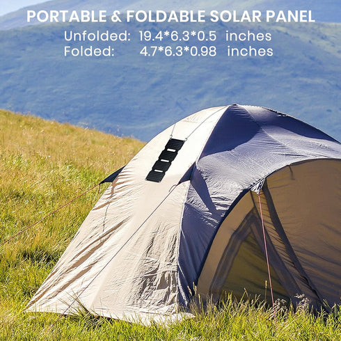 10W Mini Solar Panel, USB Solar Charger Foldable Portable IP67 Waterproof Solar Powered Battery Charger for Small Fan, Camera, Water Pump, Bicycle...
