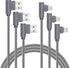 MFi Certified Lightning iPhone Charger Cord 90 Degree Fast Data Cable Nylon Braided Compatible with iPhone Xs Max/XS/XR/7/7Plus/X/8/8Plus/6S/6S Pl...