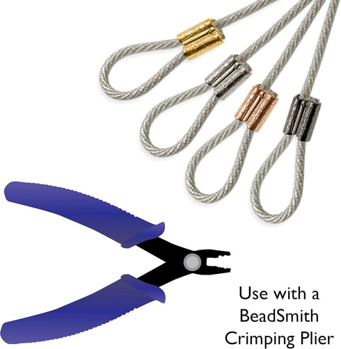 The Beadsmith Tube Crimp Beads, 2 x 2mm, 400 Pieces, Silver Color, Uniform Cylindrical Shape, No Sharp Edges, Designed to Secure The Ends of Jewel...