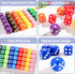 16MM Standard 6 Sided Dice Set, 50 Pieces Colorful Dice for Board Games, Classroom Math Bulk Game Dice, Make Entertainment More Exciting...