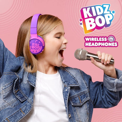 Move2Play Kidz Bop Bluetooth Headphones for Kids | Hi-Def Microphone & Speakers | 94dB Volume Limiting | Wireless | Adjustable | School Use | Gift...