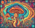 Posterizer 1 pcs- psychedelic funky hippie colorful rainbow mushrooms 2-Abstract & Modern Art-Fantasy & Fiction Art- Living Room Bedroom Decor- un...