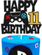 Happy 11th Birthday Cake Topper Game Controller 11s Cake Decoration Level 11s Unlocked Cake Decor Video Play Game Movie Theme Boys Girls Men Women...