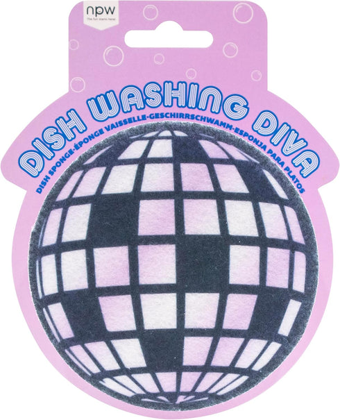 NPW Disco Diva Kitchen Sponge | Disco Ball Sponge | Non-Scratch Multi-Layered Scrub Sponge...