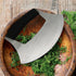 KAYCROWN Mezzaluna Knife Pizza Cutter Salad Chopper - Stainless Steel Sharp Rocker Ulu Knife with Protective Cover for Cutter Pizza, Meat, Vegetab...