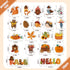 20pcs Fall Magnetic Decorations, Owls Pumpkin Fridge Magnets Autumn Theme Refrigerator Decals Happy Fall Magnets Fridge Decorations for Thanksgivi...