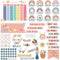SATINIOR 85 Pcs Boho Calendar Bulletin Board Set Rainbow Classroom Bulletin Board with Month Weather Chart Ctp Calendar Seasons and Days of The We...