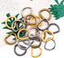 Swpeet 120Pcs 1/2 Inch - 13mm 4Colors Multi-Purpose Metal D Ring Semi-Circular D Ring for Hardware Bags Ring Hand DIY Accessories (Mixed Color, 1/...