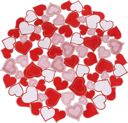 Simhomsen Small Embroidered Love Heart Tablecloth, Wedding Anniversary, Marriage Proposals or Engagements (Round 34 inches)...