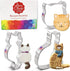 Cat Cookie Cutters 3-Pc. Set Made in USA by Ann Clark, Cat Face, Sitting Cat, Curled Cat...
