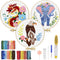 TINDTOP 3 Sets Embroidery Kit for Adult, Embroidery Kit Include Embroidery Cloth Hoops Threads for Craft Lover Hand Stitch with Embroidery Skill T...