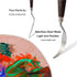 CONDA Palette Knife Painting Stainless Steel Spatula Palette Knife Oil Paint Metal Knives Wood Handle (Red 5 Piece)...