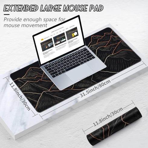 ETZ Mouse Pad Gaming Large Desk Pad (31.5 x 11.8 x0.12 inch) Washable Keyboard Pad Laptop Desk Mat, Japanese Mouse Pad with Anti-Slip Rubber Base,...