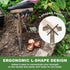 2024 New Upgrade Hand Dibber with 5 inches Measuring Scale, Easy to Grip L-Shaped Wood Handle Dibbler, Stamped Stainless Steel Tip Seed Dibber, 11...