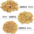 400 Pieces Round Crystal Spacer Beads Rondelle Charm Beads 6mm 8mm 10mm for jewelery Making, Gold Color...