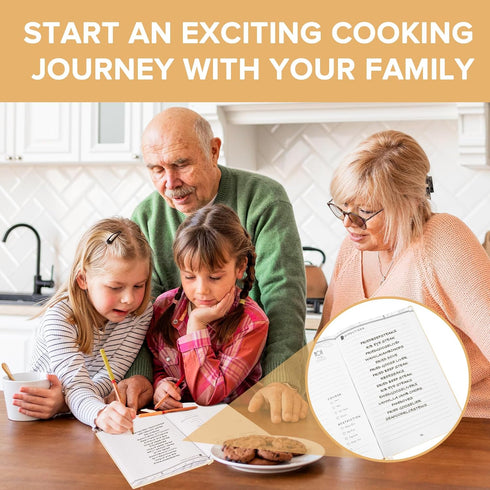 Elegant Hard Cover Recipe Journal – Blank Recipe Book for Personal Culinary Creations – Perfect Cookbook for Organizing and Writing Your Own Recip...